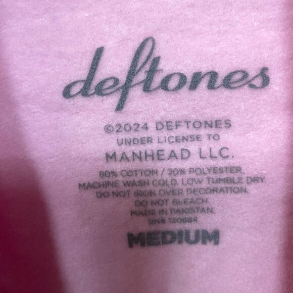 Deftones (Like) Linus Pastel Pink Hoodie size Medium - Picture 4 of 4